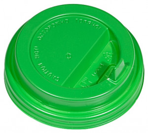 Крышка для стакана Атлас-Пак 90 мм зеленая с носиком new